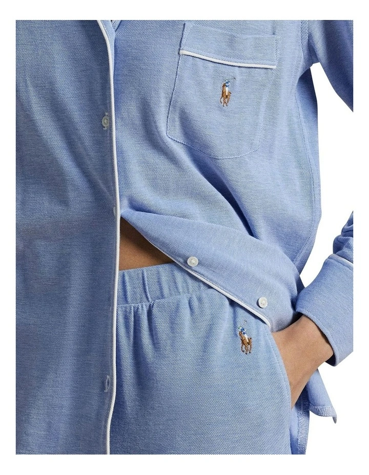 Madison Knit Oxford Modal & Cotton Pyjama Set in Ultramarine image 5