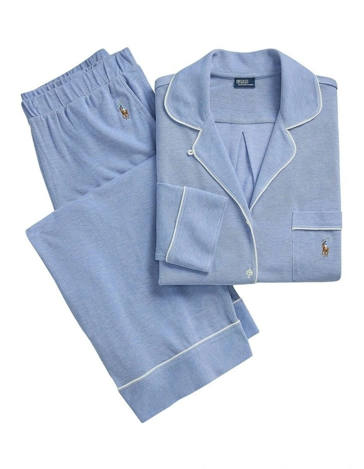 Madison Knit Oxford Modal & Cotton Pyjama Set in Ultramarine image 6