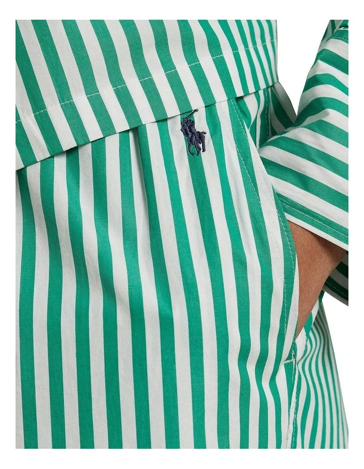 Long Sleeve Button Down Pyjama Set in Vine Green image 6
