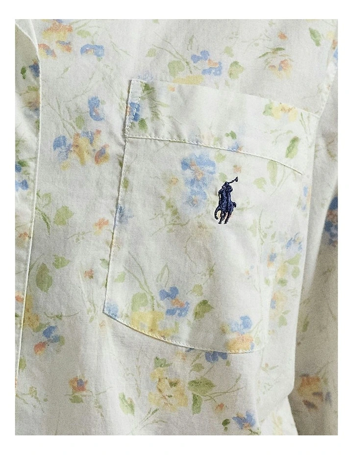 Long Sleeve Cotton Pyjamas in White image 7