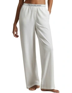 Knit Oxford Modal And Cotton Lounge Pant in White