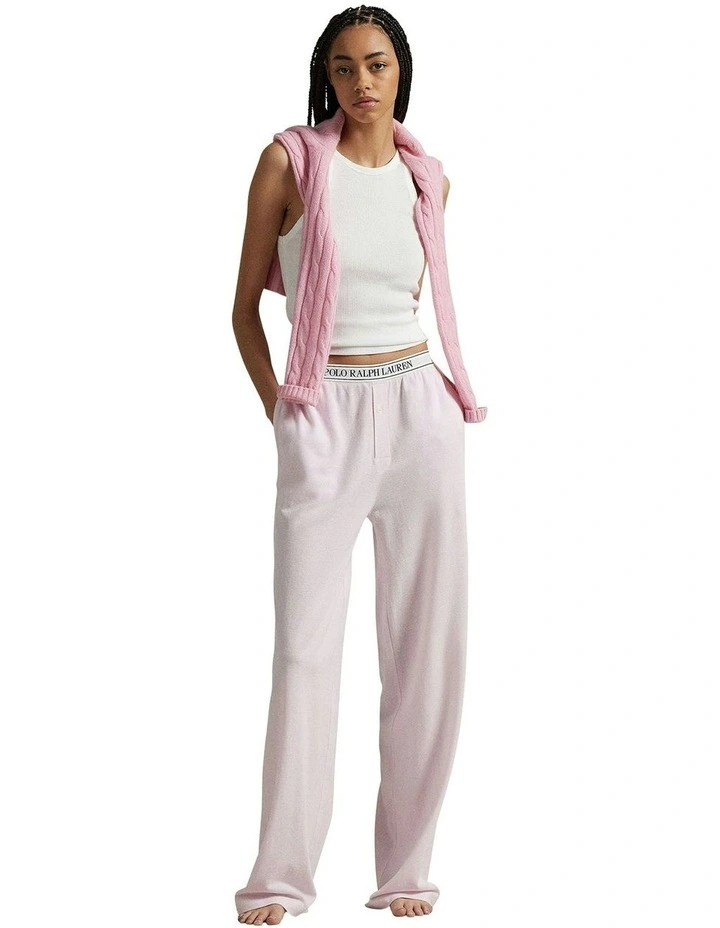 Knit Oxford Modal & Cotton Lounge Pant in Pink Lady image 3