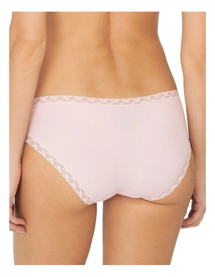 Bliss Lace Trim Pima Cotton Hipster Girl Brief in Blushing Pink image 2
