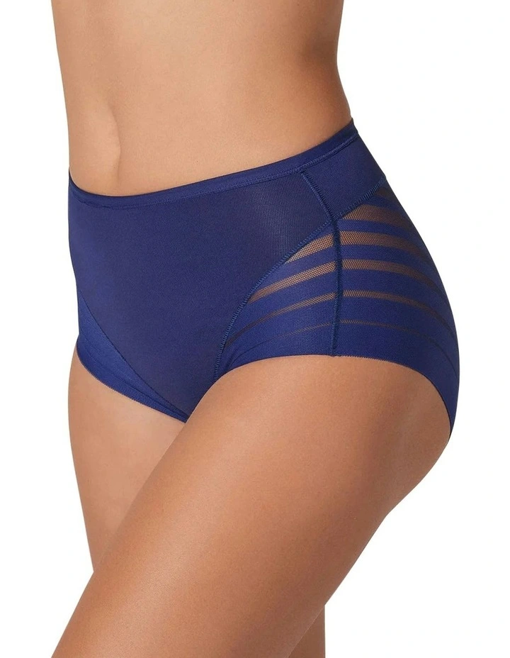 Lace Stripe Undetectable Seamless Shaping Brief in Blue image 1