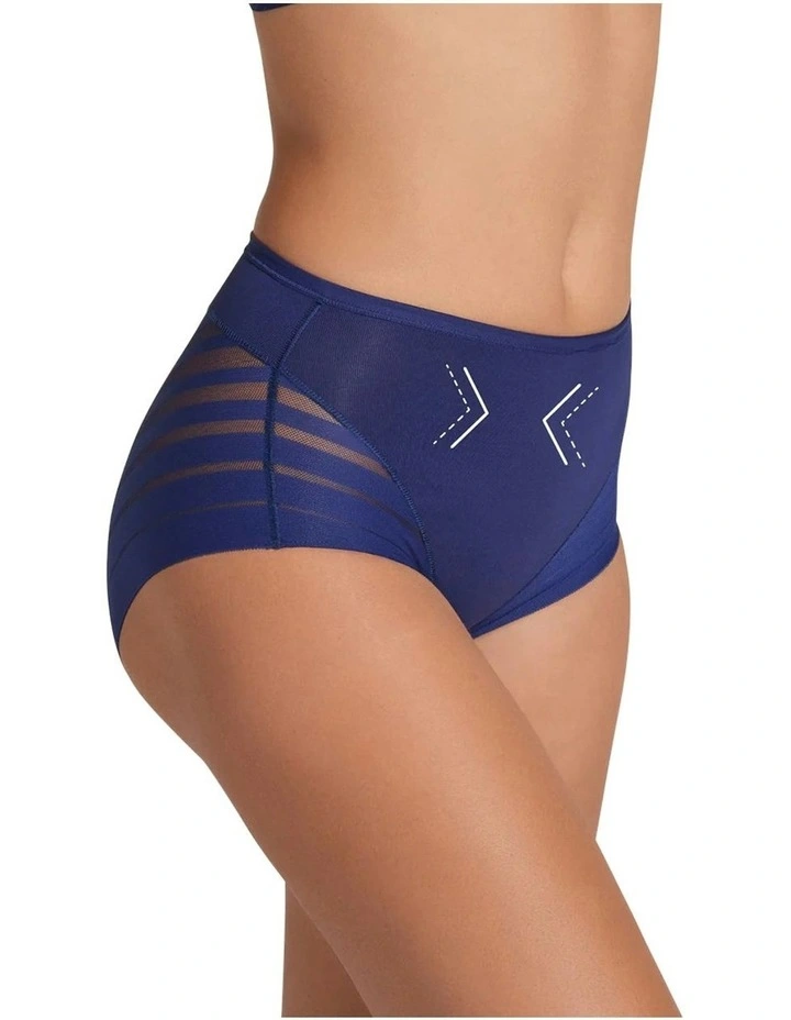 Lace Stripe Undetectable Seamless Shaping Brief in Blue image 2