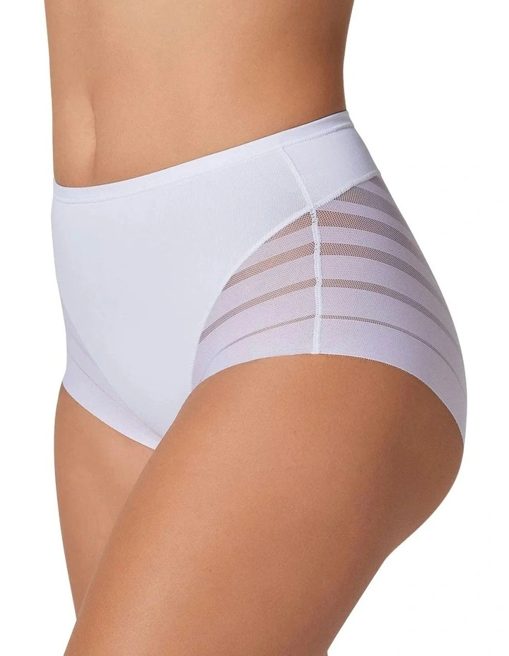 Lace Stripe Undetectable Seamless Shaping Brief in White image 1