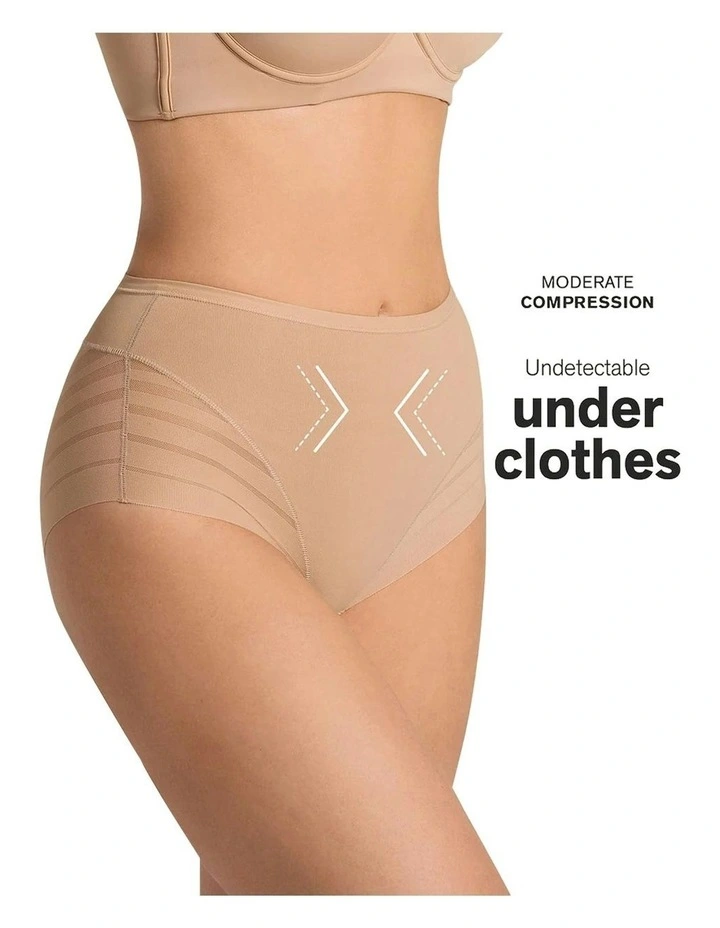 Lace Stripe Undetectable Seamless Shaping Brief in Golden Beige image 4