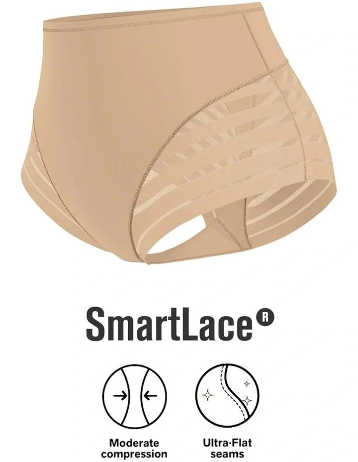 Lace Stripe Undetectable Seamless Shaping Brief in Golden Beige image 5