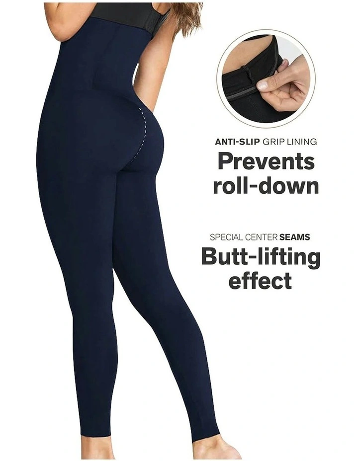 Extra-High Waist Sculpting Firm Compression Leggings in Dark Blue image 4