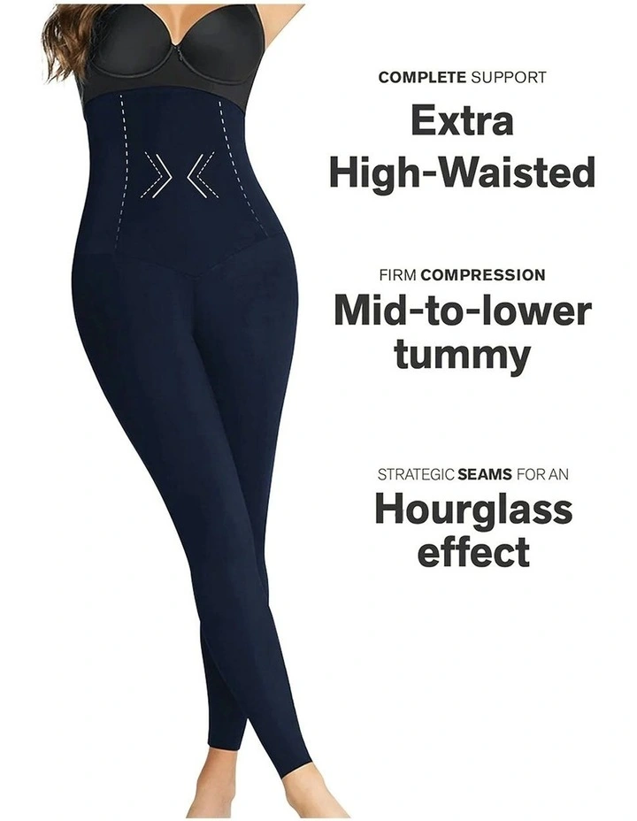 Extra-High Waist Sculpting Firm Compression Leggings in Dark Blue image 5