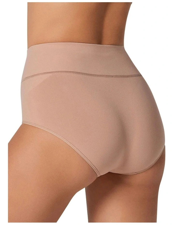 High-Waisted Classic Shaping Tummy Control Brief in Beige image 2