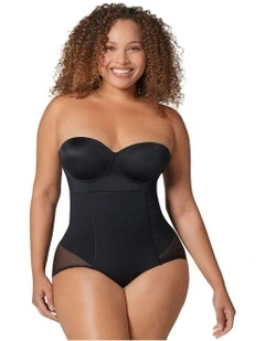 Sheer Highlight Extra-High Waist Butt-Lift Shaper Brief in Black