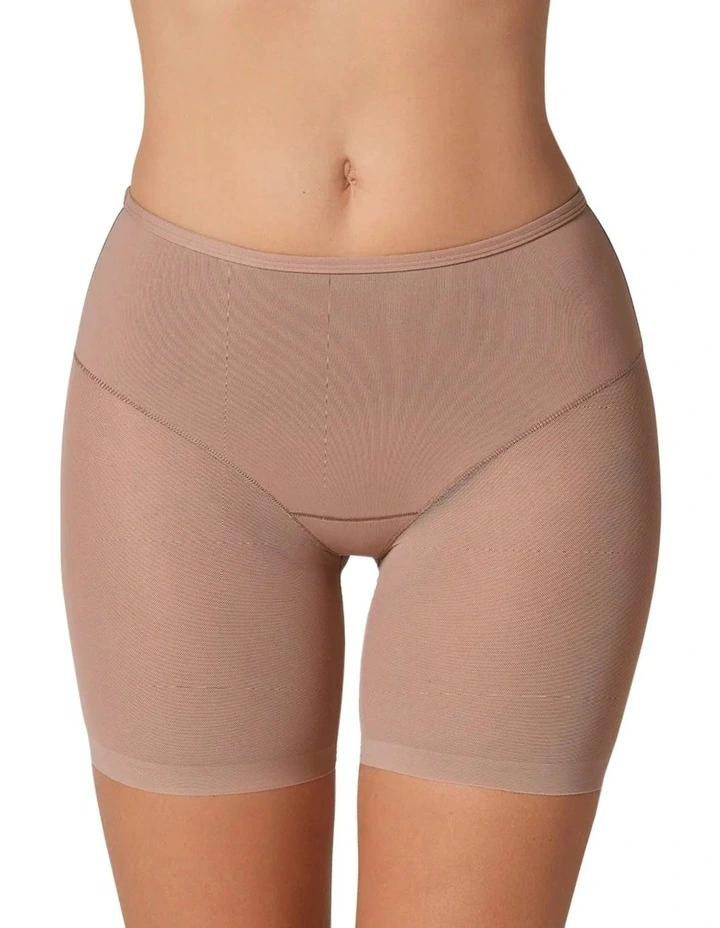 Truly Undetectable Sheer Tummy Control Short in Brown image 1