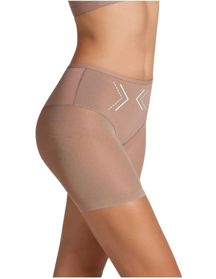 Truly Undetectable Sheer Tummy Control Short in Brown image 3