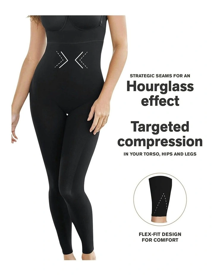 Smart Shape Extra High Waist Butt Lift Shaping Leggings in Black image 3