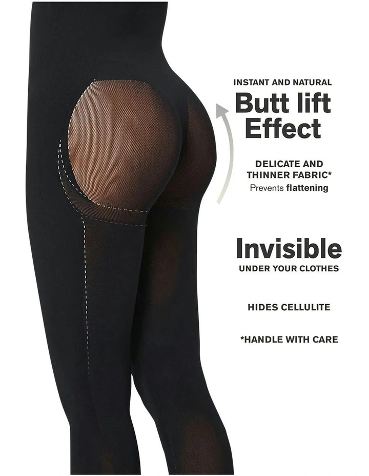 Smart Shape Extra High Waist Butt Lift Shaping Leggings in Black image 4
