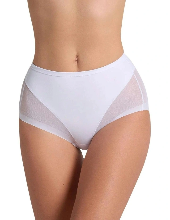 Truly Undetectable Comfy Sheer Shaping Brief in White image 1