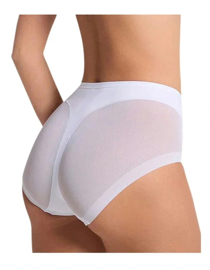 Truly Undetectable Comfy Sheer Shaping Brief in White image 2
