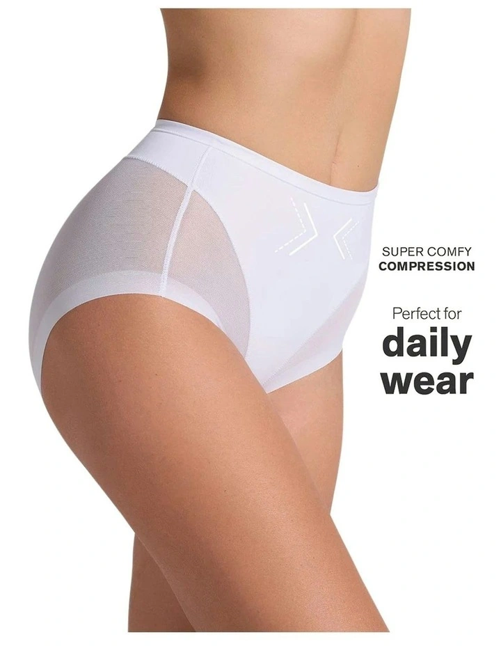 Truly Undetectable Comfy Sheer Shaping Brief in White image 4