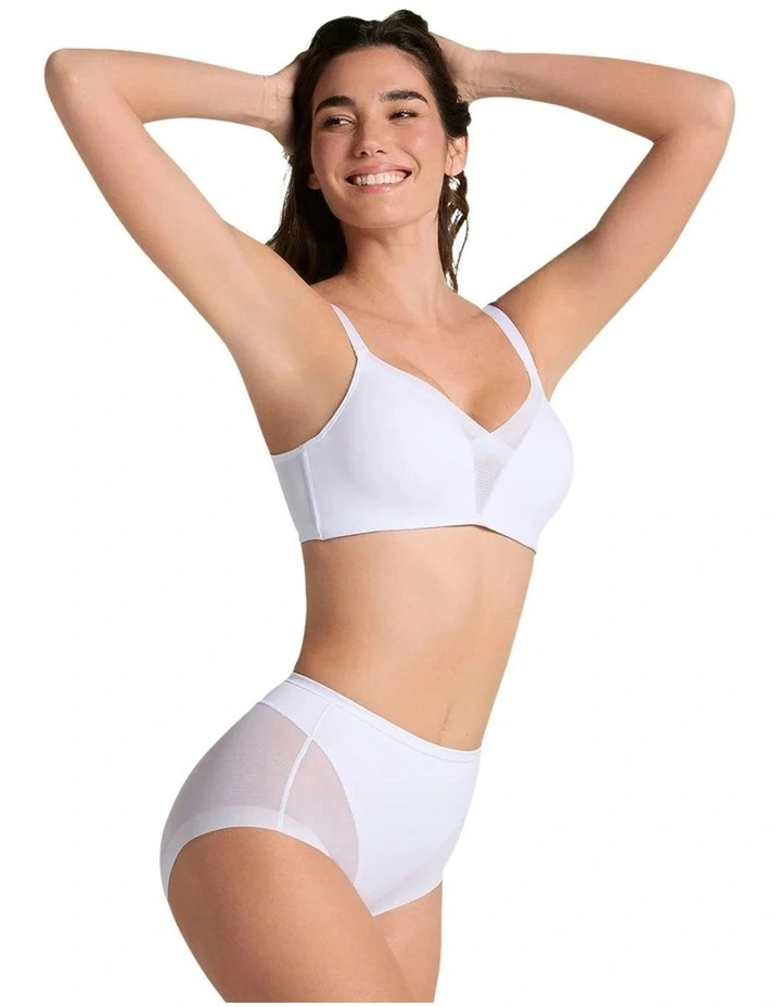 Truly Undetectable Comfy Sheer Shaping Brief in White image 5