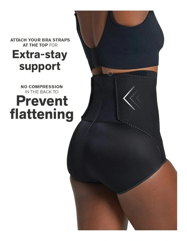 Bellyflex Total Adjustable Post-Surgery or Postpartum Belly Wrap Brief in Black image 3