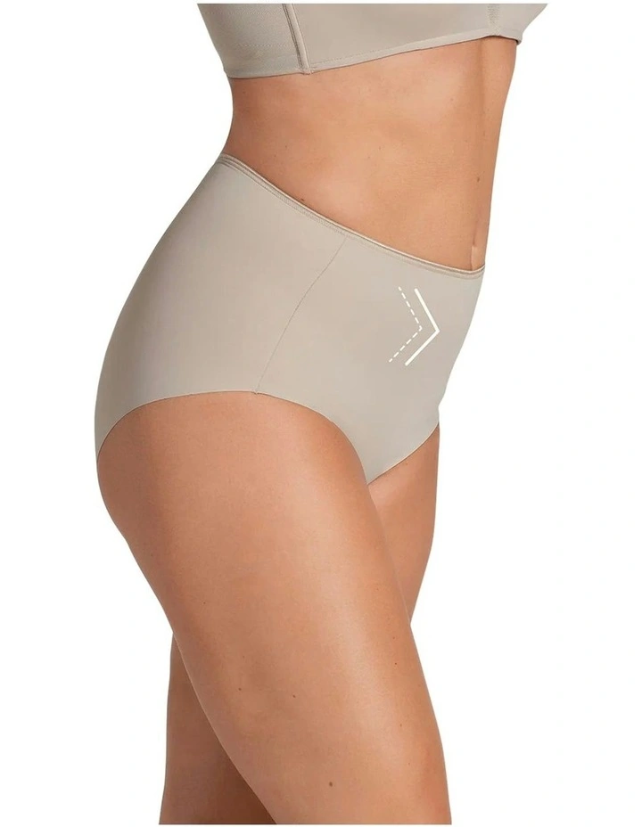 Perfect Fit Seamless High Waist Shaping Brief in Beige image 3