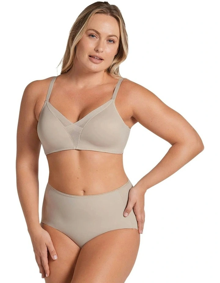 Perfect Fit Seamless High Waist Shaping Brief in Beige image 4