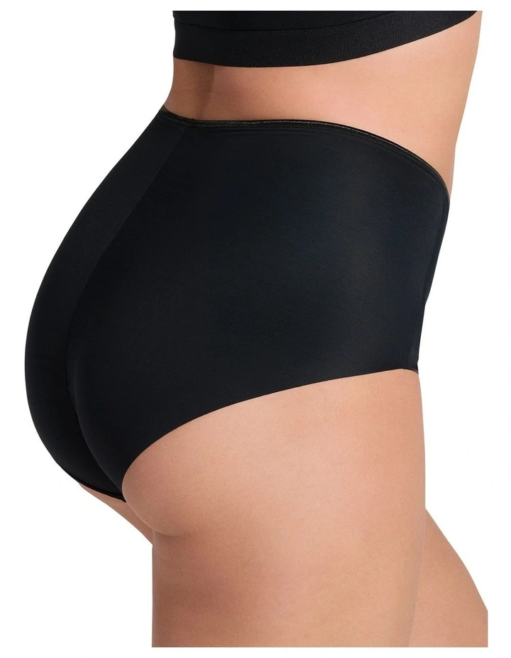 Perfect Fit Seamless High Waist Shaping Brief in Black image 2
