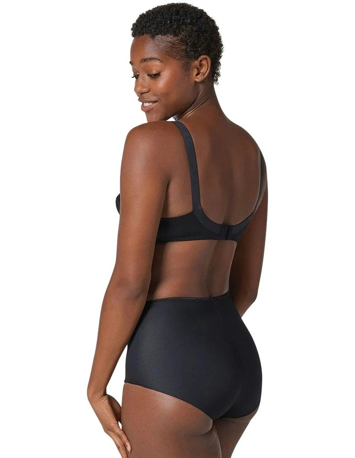 Perfect Fit Seamless High Waist Shaping Brief in Black image 3