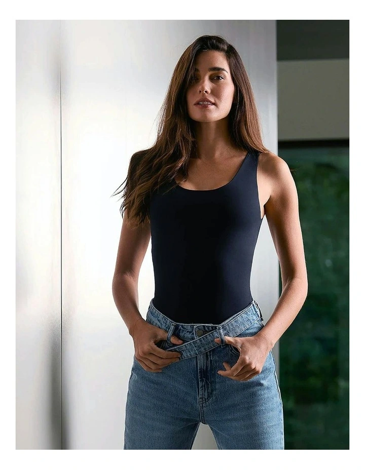 Bare Boldly Sleeveless Shaping Tummy Control Bodysuit in Black image 3