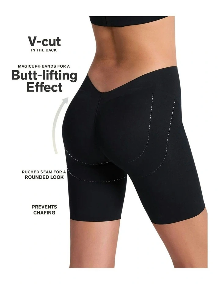 InvisiPlunge Undetectable Low Back Shapewear Shorts in Black image 5