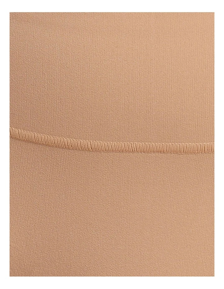 High-Waist Seamless Effect Tummy Control Shaper Thong in Beige image 7
