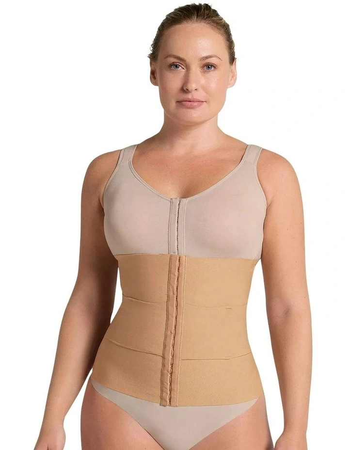 3-Band Faja Waist Cincher with Back Support in Golden Beige image 1