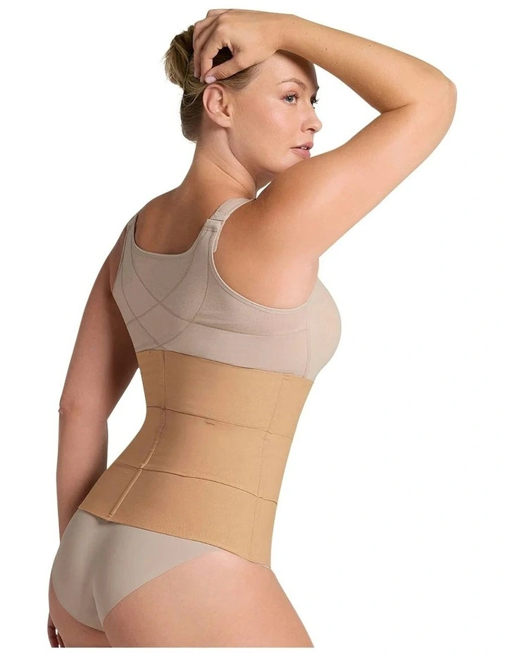 3-Band Faja Waist Cincher with Back Support in Golden Beige image 2