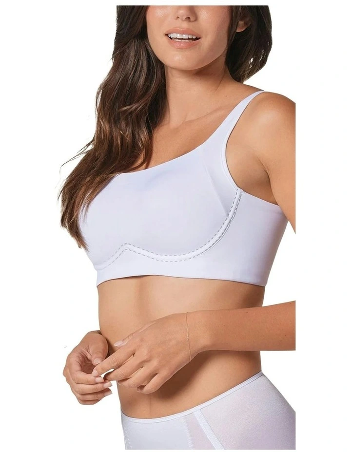 Everyday Supportive Side & Back Smoothing Wireless Bra in White image 3