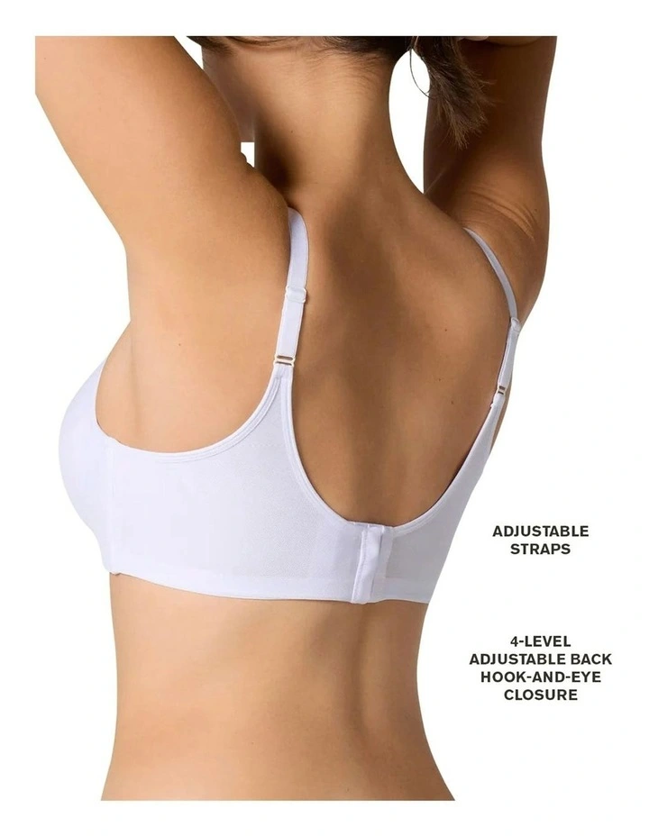 Magical Light & Natural Wireless Push Up Bra in White image 5