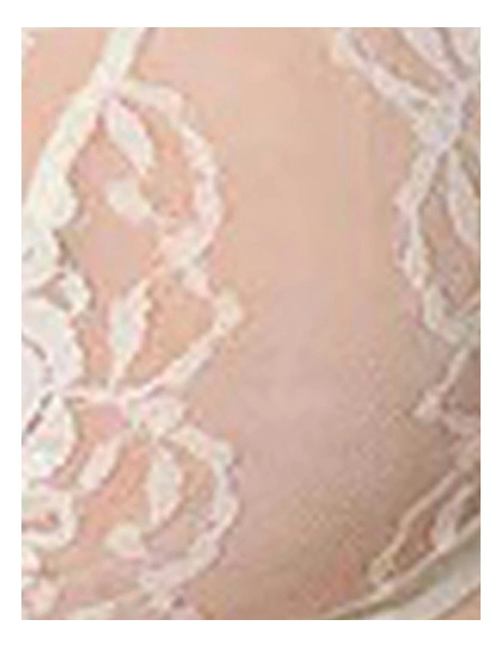 Milan Sheer Lace Wired Longline Bra in Ivory image 6