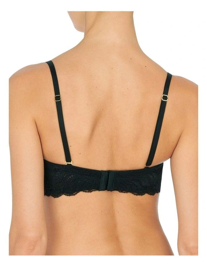 Feathers Convertible-to-Strapless Plunge Bra with Lace in Black image 5