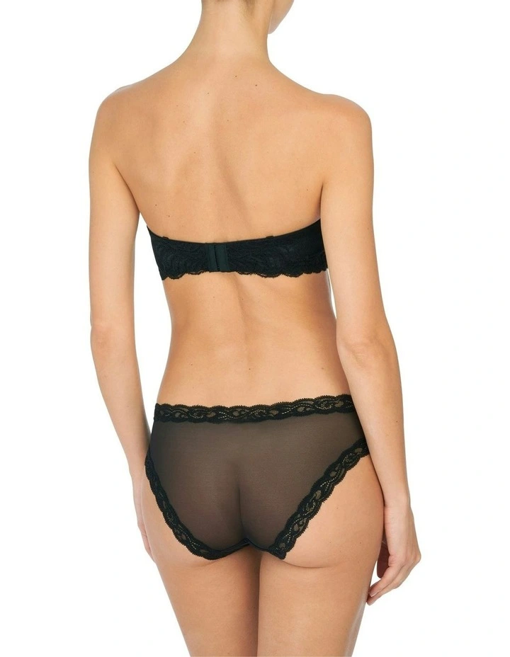 Feathers Convertible-to-Strapless Plunge Bra with Lace in Black image 7