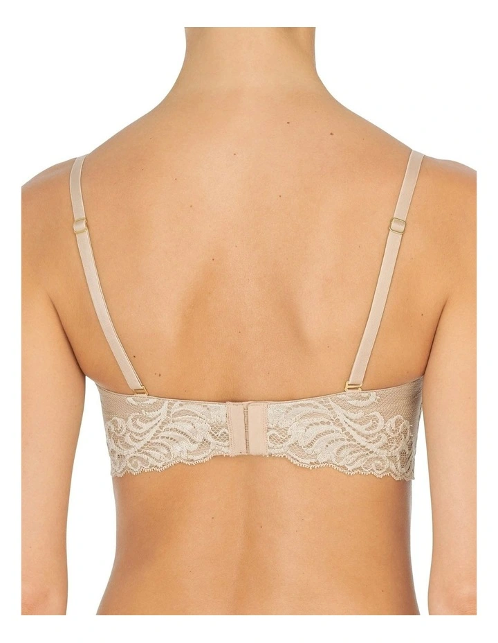 Feathers Convertible-to-Strapless Plunge Bra with Lace in Beige image 2