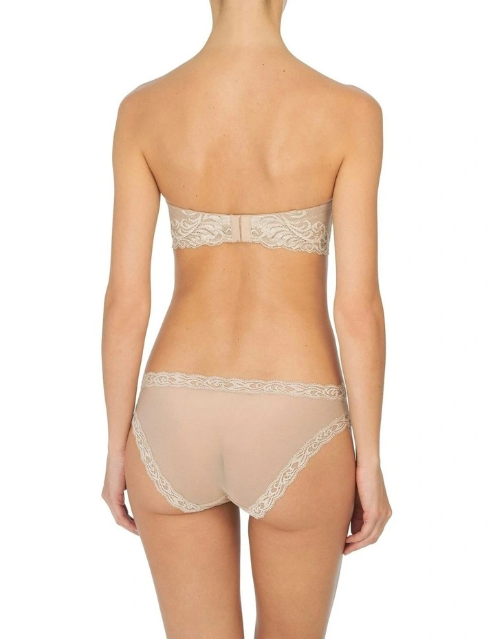 Feathers Convertible-to-Strapless Plunge Bra with Lace in Beige image 7