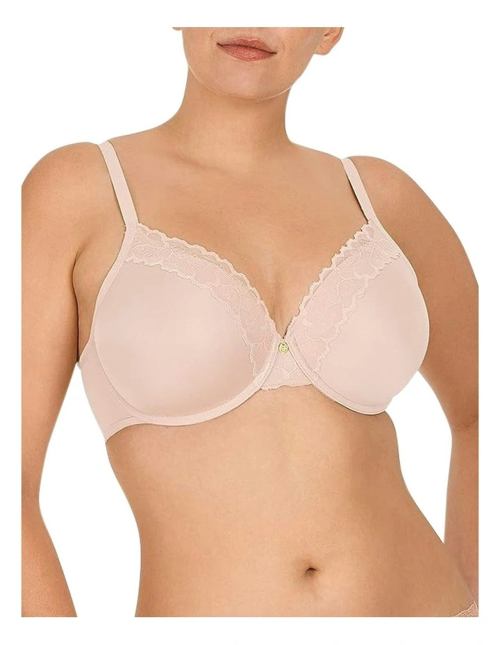 Refined Wired Contour T-shirt Bra with Lace in Pink image 3