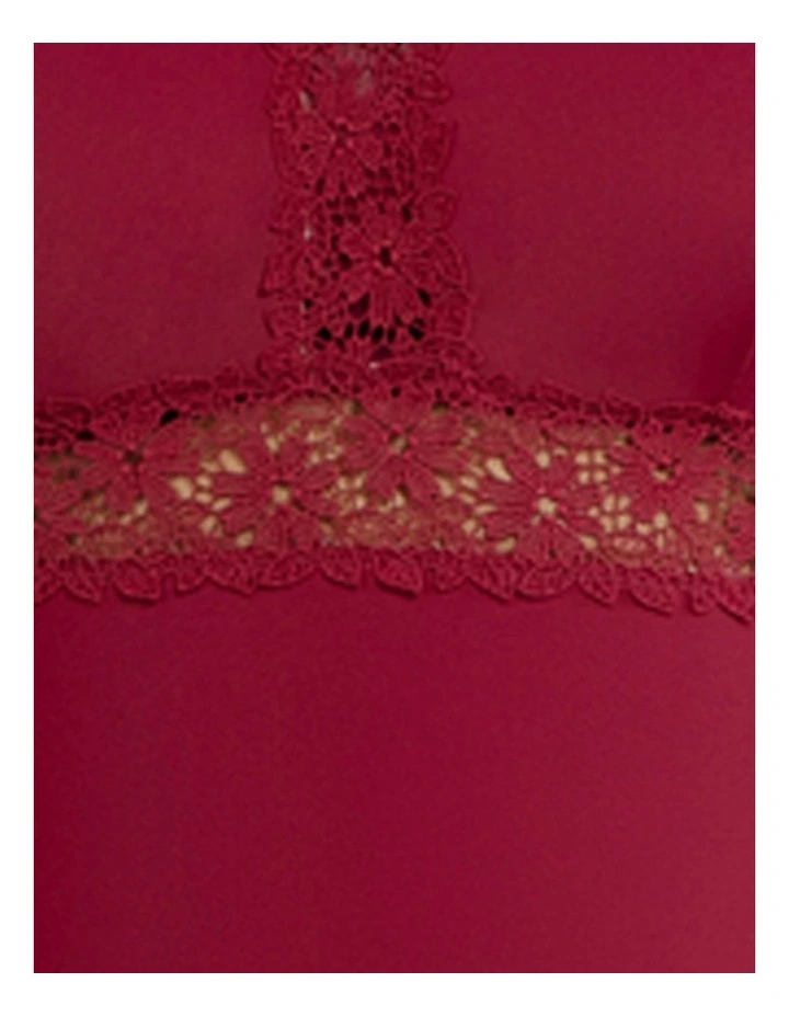 Brigitte Low Back One Piece Swimsuit with Lace in Rumba Red image 7