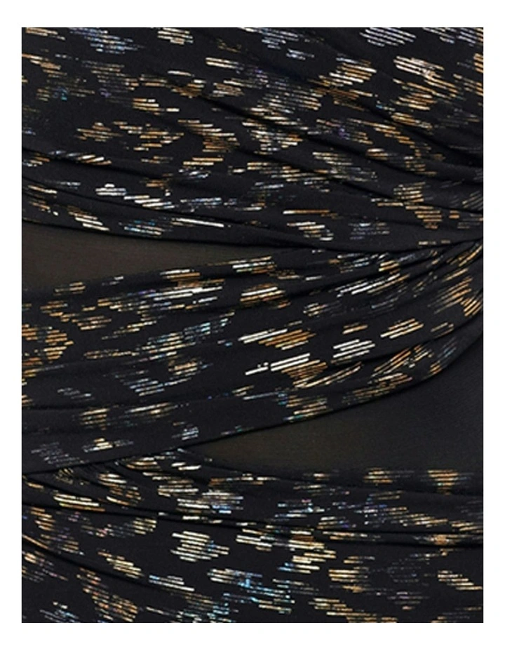 One Shoulder Tummy Control Swimsuit in Black image 7