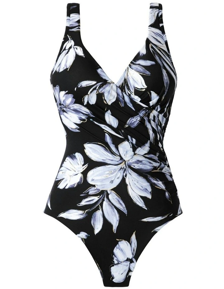 Fiore di Luna It's a Wrap Underwired Tummy Control Swimsuit in Black image 6