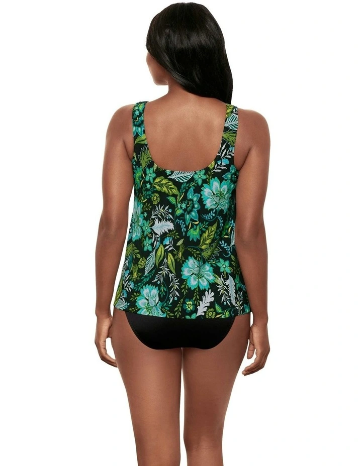 Florica Ursula Underwired High Neck Tankini Top in Black image 2