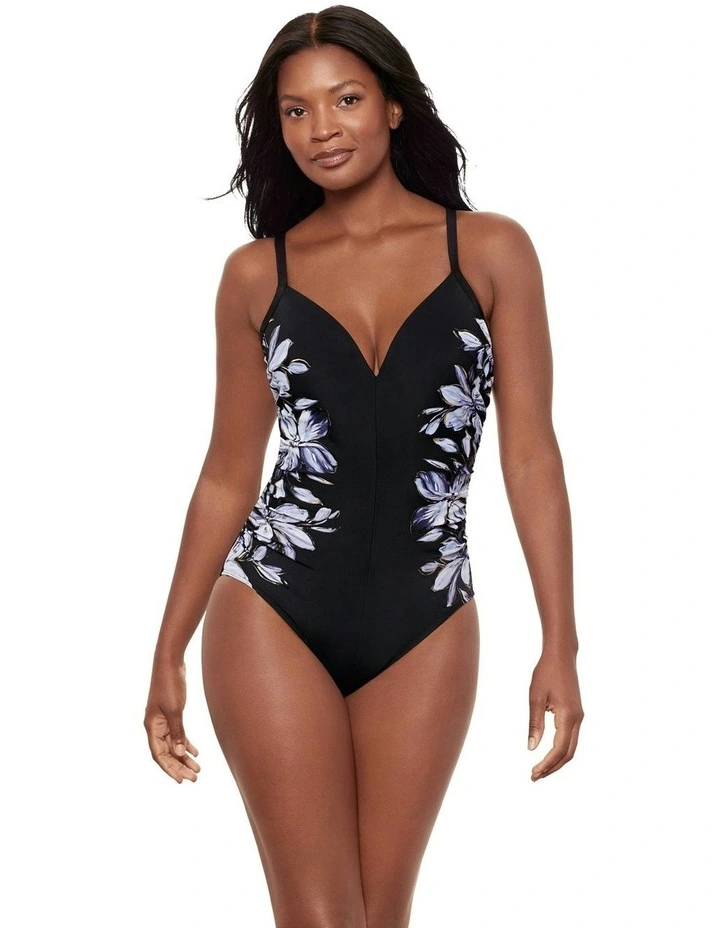 Fiore di Luna Temptation Underwired Low Back Shaping Swimsuit in Black image 5