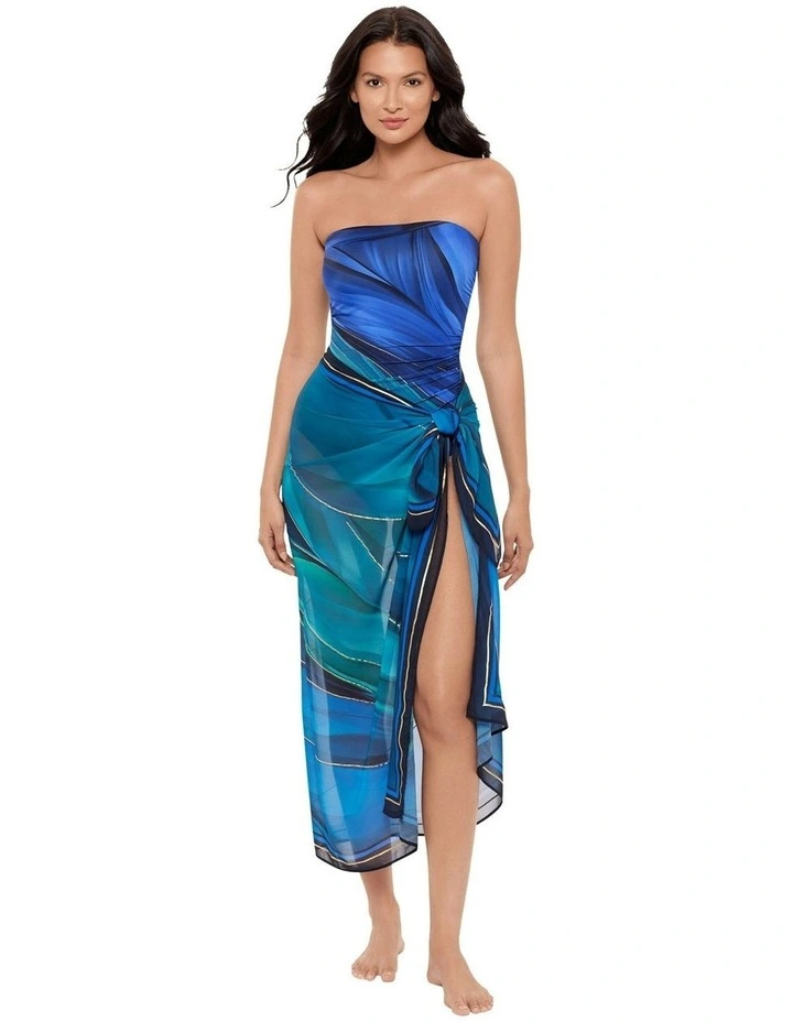Maldiva Sarong Beach Coverup in Blue image 1