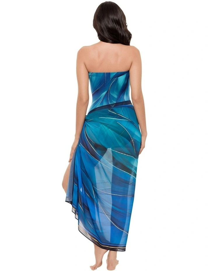 Maldiva Sarong Beach Coverup in Blue image 2