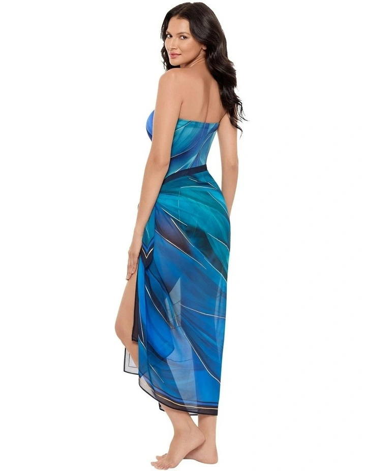 Maldiva Sarong Beach Coverup in Blue image 4